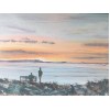 Mudeford Harbour Sunset Original Watercolour
